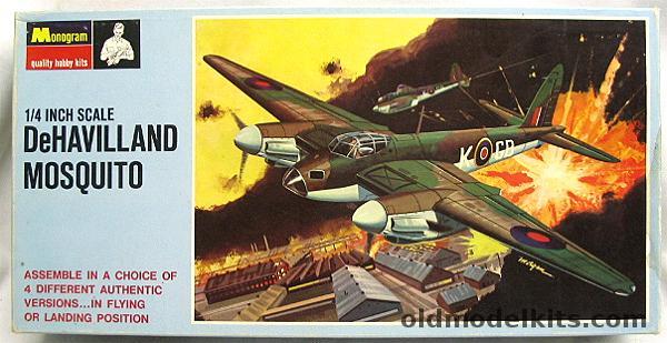 Monogram 1/48 DeHavilland Mosquito Dehavilland Mosquito NF II / Mk IV / FB VI / II Blue Box, PA129-200 plastic model kit